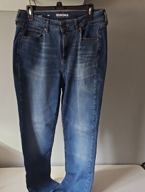 SONOMA Women's Medium Blue Straight-Leg Stretch Jeans